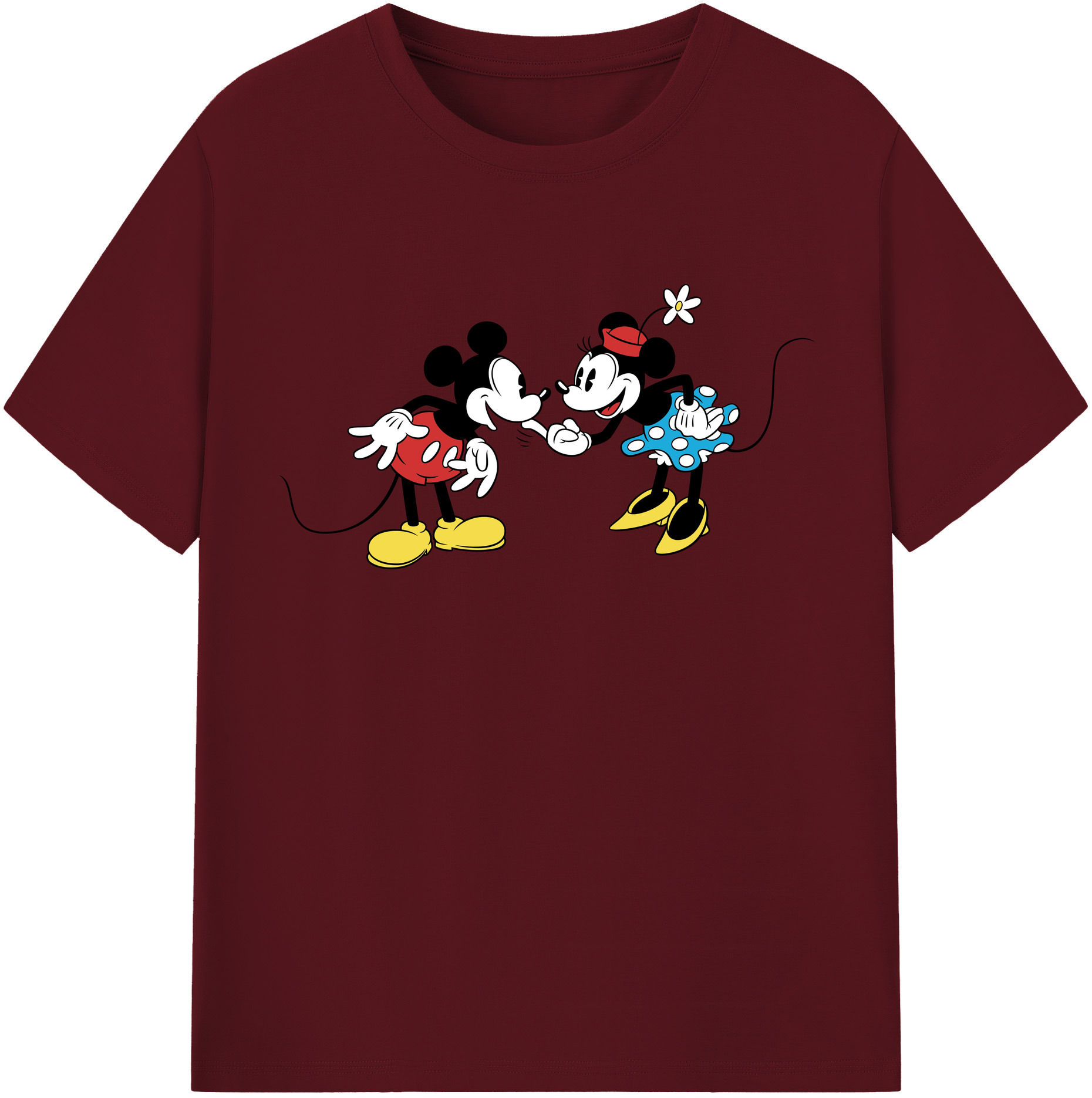 （画像用） ミッキーマウス Mickey Mouse 綿100％半袖Tシャツ（フロントプリント）